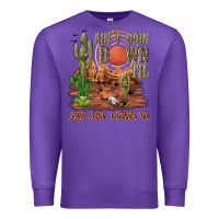 Purple aintgoin down til the sun comes up desert Premium Sweatshirt - NancyCooperArtShop