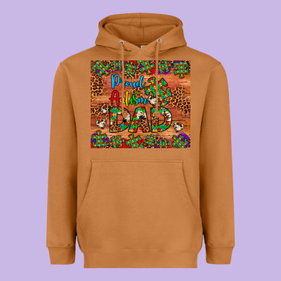 Proud Autism Dad Heavyweight Hoodie Designed By Artiststas