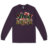 Plum flowers blessed auntie Long Sleeve Tee - Zillion Design Studio