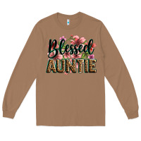 Toasted Coconut flowers blessed auntie Long Sleeve Tee - Zillion Design Studio
