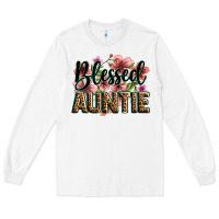White flowers blessed auntie Long Sleeve Tee - Zillion Design Studio