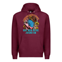 Burgundy lord have mercy baby got her blue jeans on Premium Hoodie - NancyCooperArtShop