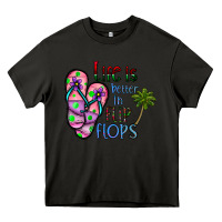 Asphalt life is better İn flip flops Heavy Core Tee - CowhideDigitalArt