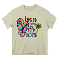 Mossy life is better İn flip flops Heavy Core Tee - CowhideDigitalArt