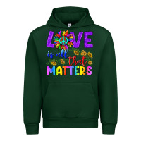 Forest Green Love İs All That Matters Urban Hoodie - BundleAndBundleShop