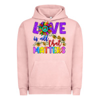 Pigment Salmon Love İs All That Matters Urban Hoodie - BundleAndBundleShop