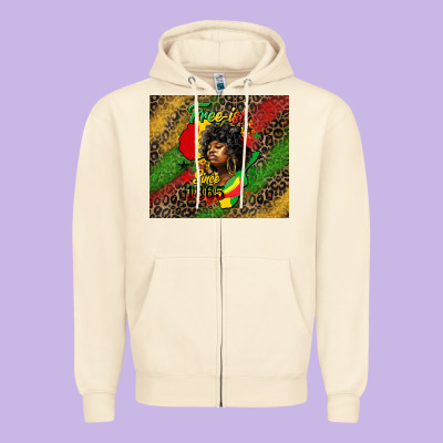 Free Ish Since 1865 Zipper Hoodie Designed By Hra Design Shop
