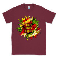Burgundy black lives matter sunflower Classic Tee - HRA Design Shop