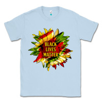 Dusty Blue black lives matter sunflower Classic Tee - HRA Design Shop