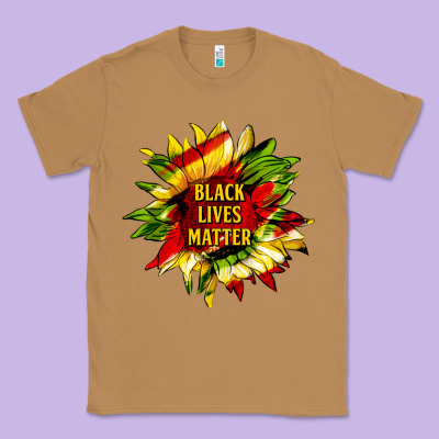 Black Lives Matter Sunflower Classic Tee Designed By Hra Design Shop