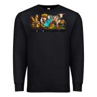 Black peace love longhorn heifer Premium Sweatshirt - LillyAllenDesigns