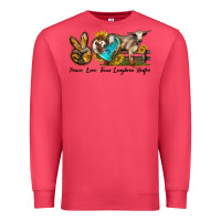 Cardinal peace love longhorn heifer Premium Sweatshirt - LillyAllenDesigns