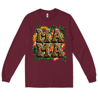 Burgundy floral leopard mama Long Sleeve Tee - Zillion Design Studio