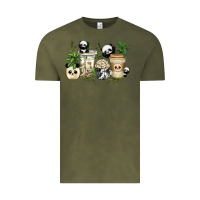 Vintage Olive panda coffee cups Vintage Tee - texasbilliewilder