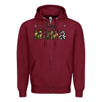 Burgundy boy mama Zipper Hoodie - CowhideDigitalArt