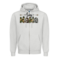 Dove Grey boy mama Zipper Hoodie - CowhideDigitalArt