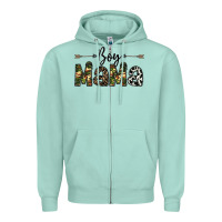 Seafoam boy mama Zipper Hoodie - CowhideDigitalArt