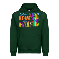 Forest Green Spread Love Not Hate Urban Hoodie - BundleAndBundleShop