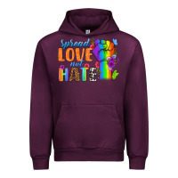 Mauve Wine Spread Love Not Hate Urban Hoodie - BundleAndBundleShop