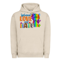 Pigment French Oak Spread Love Not Hate Urban Hoodie - BundleAndBundleShop