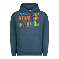 Pigment Midnight Navy Spread Love Not Hate Urban Hoodie - BundleAndBundleShop
