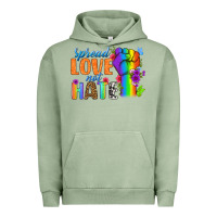 Pigment Oil Green Spread Love Not Hate Urban Hoodie - BundleAndBundleShop