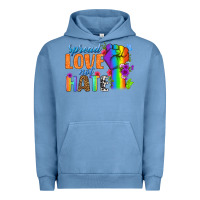 Pigment Pebble Blue Spread Love Not Hate Urban Hoodie - BundleAndBundleShop
