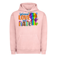 Pigment Salmon Spread Love Not Hate Urban Hoodie - BundleAndBundleShop