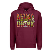 Burgundy mama needs a drink Premium Hoodie - NancyCooperArtShop