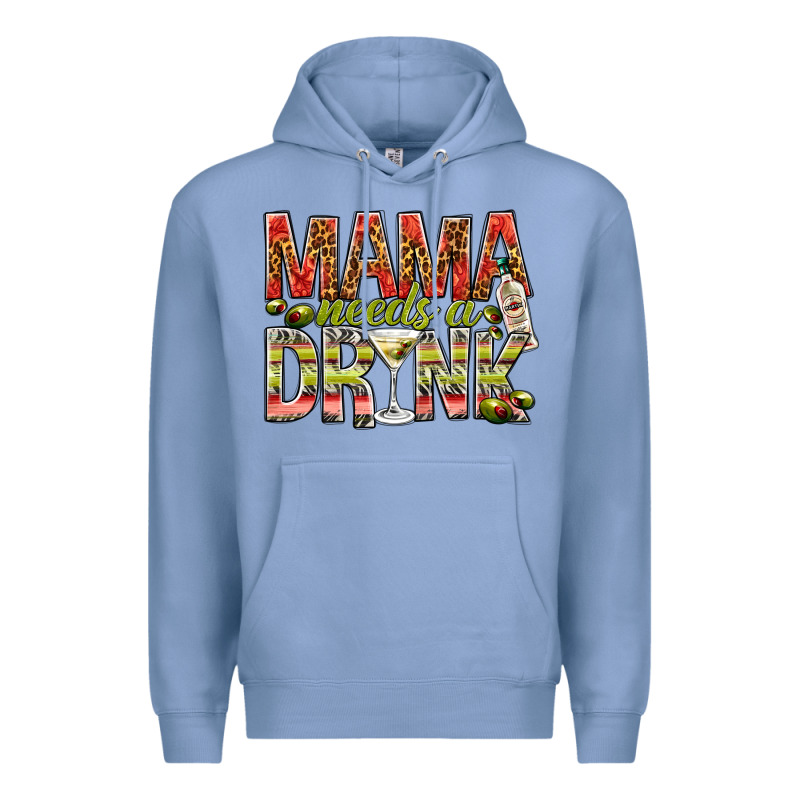 Mama Needs A Drink Premium Hoodie by NancyCooperArtShop | Teevron