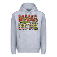 Heather Grey mama needs a drink Premium Hoodie - NancyCooperArtShop