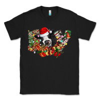 Black Christmas Joy Cow Classic Tee - CowhideDigitalArt
