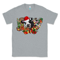 Heather Grey Christmas Joy Cow Classic Tee - CowhideDigitalArt