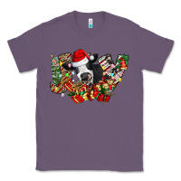 Lavender Christmas Joy Cow Classic Tee - CowhideDigitalArt