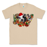 Mushroom Christmas Joy Cow Classic Tee - CowhideDigitalArt