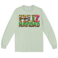 Matcha feliz navidad with pattern Long Sleeve Tee - texasbilliewilder