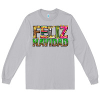 Moon Dust feliz navidad with pattern Long Sleeve Tee - texasbilliewilder