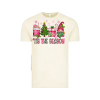 Vintage Arctic pink christmas 'tis the season gnome Vintage Tee - Zillion Design Studio