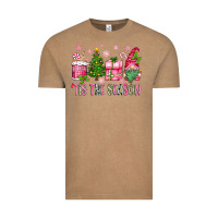 Vintage Coffee pink christmas 'tis the season gnome Vintage Tee - Zillion Design Studio