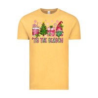 Pink Christmas 'tis The Season Gnome Vintage Tee | Teevron