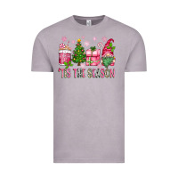 Vintage Zinc pink christmas 'tis the season gnome Vintage Tee - Zillion Design Studio