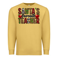 Antique Gold santa's favorite teacher Premium Sweatshirt - Jasminsmagicworld