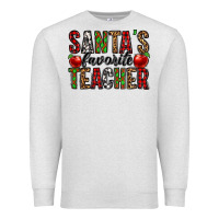 Oatmeal Heather santa's favorite teacher Premium Sweatshirt - Jasminsmagicworld