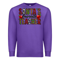 Purple santa's favorite teacher Premium Sweatshirt - Jasminsmagicworld