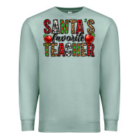 Santa's Favorite Teacher Premium Sweatshirt | Teevron