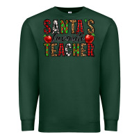 Sports Green santa's favorite teacher Premium Sweatshirt - Jasminsmagicworld