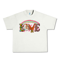 Pistachio Easter Bunny Love With Rainbow Urban Heavy Tee - RanaPortraitStore