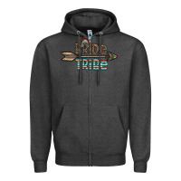 Charcoal Heather bride tribe Zipper Hoodie - CowhideDigitalArt
