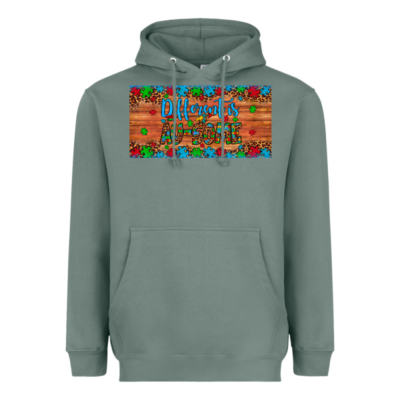Different Is Au Some Autism Awareness License Plate Heavyweight Hoodie by Artiststas | Teevron