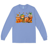 Colony Blue pumpkins coffee cups Long Sleeve Tee - Zillion Design Studio